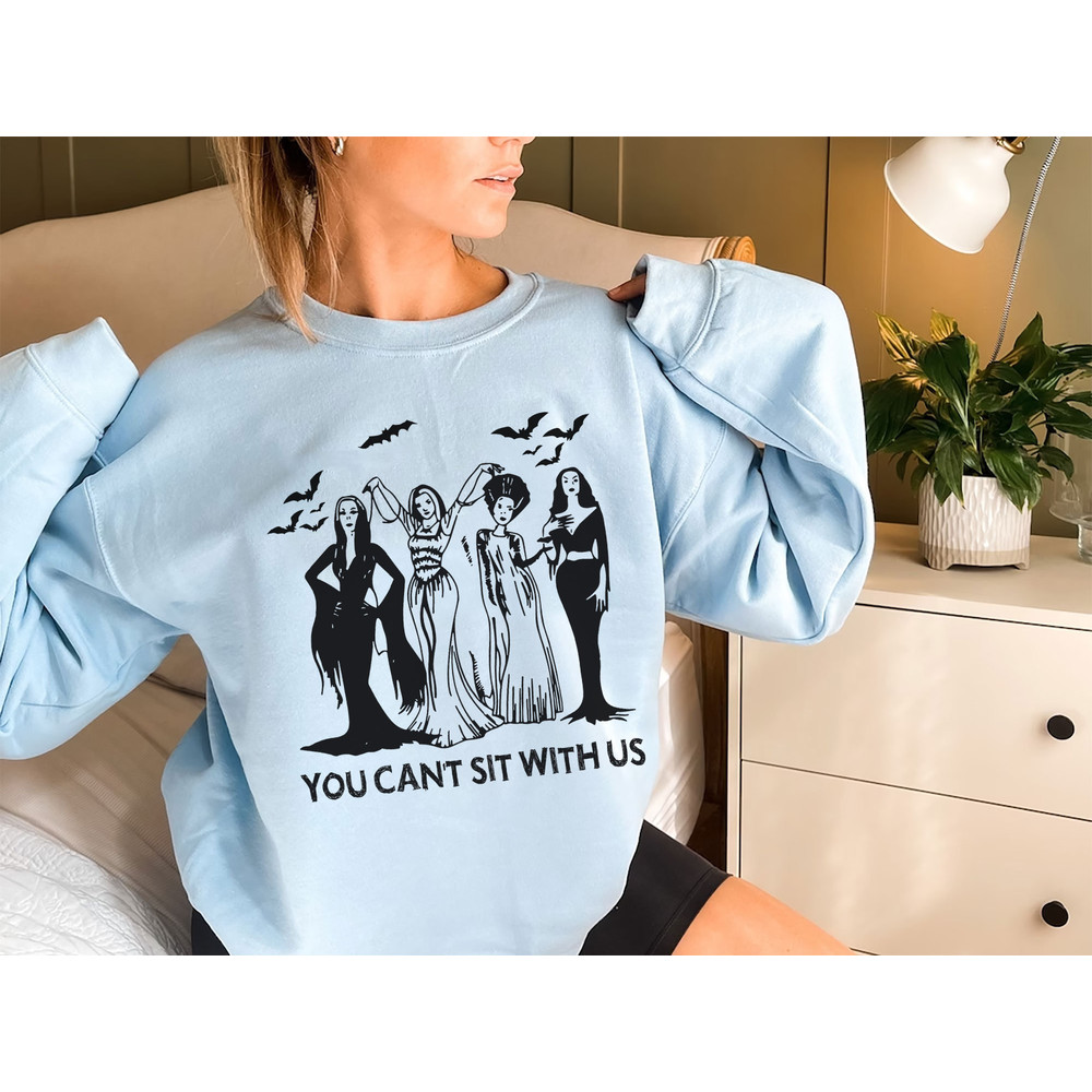 Witches Shirt, You Can't Sit With Us Shirt, Funny Sanderson Sisters Tee, Witch Sisters Halloween, Sanderson Shirt, Vintage Spooky Vibes Tee - 4.jpg