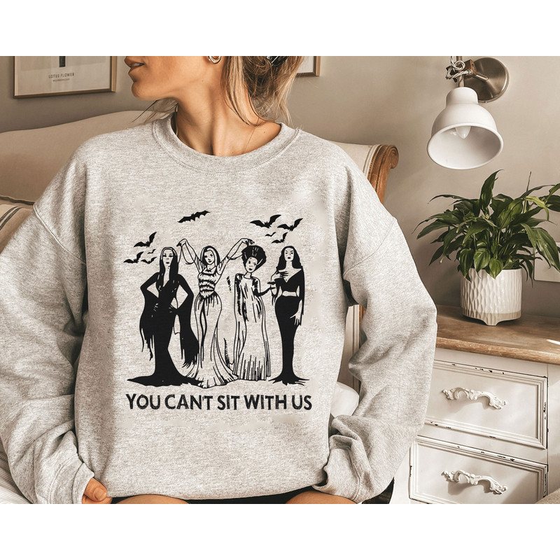 Witches Shirt, You Can't Sit With Us Shirt, Funny Sanderson Sisters Tee, Witch Sisters Halloween, Sanderson Shirt, Vintage Spooky Vibes Tee - 5.jpg