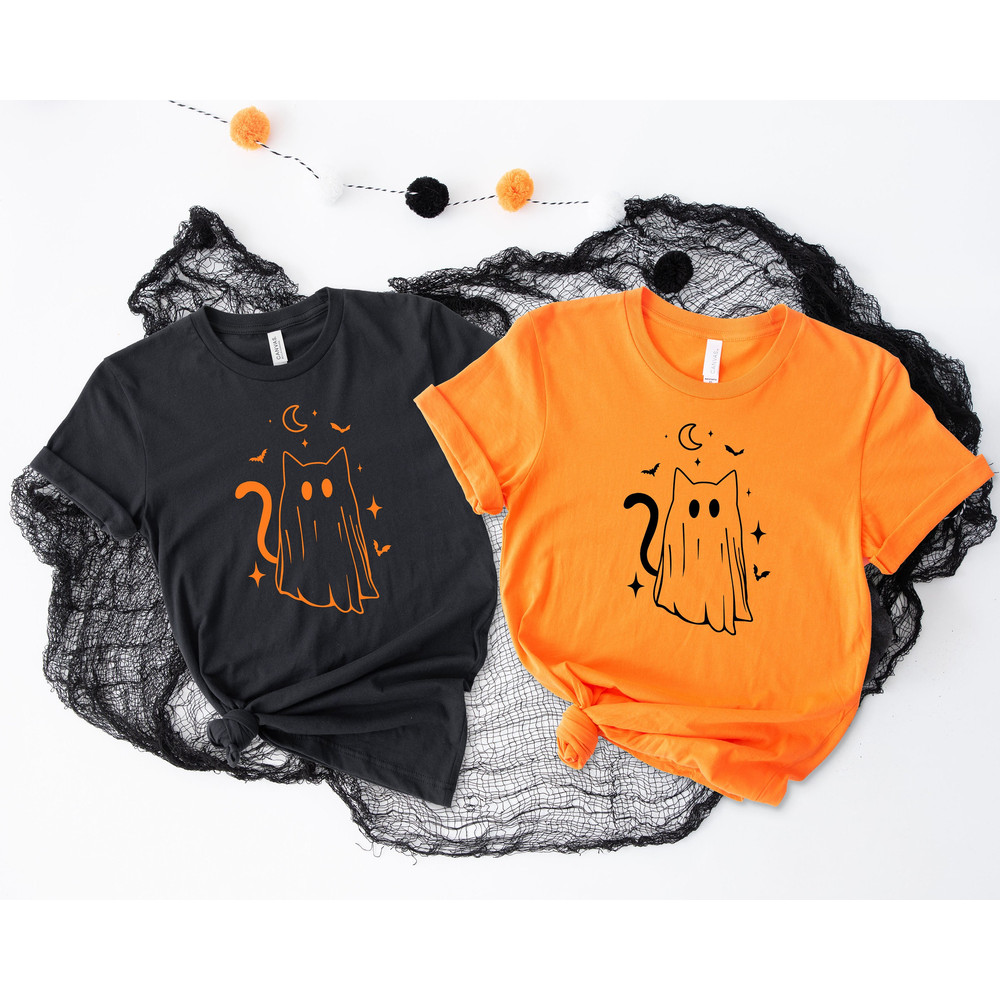 Halloween Cat Sweatshirt,Cat Sweatshirt,Halloween Ghost Shirt,Halloween Cat Tee,Halloween Cat Lover Gift,2022 Spooky Season - 1.jpg
