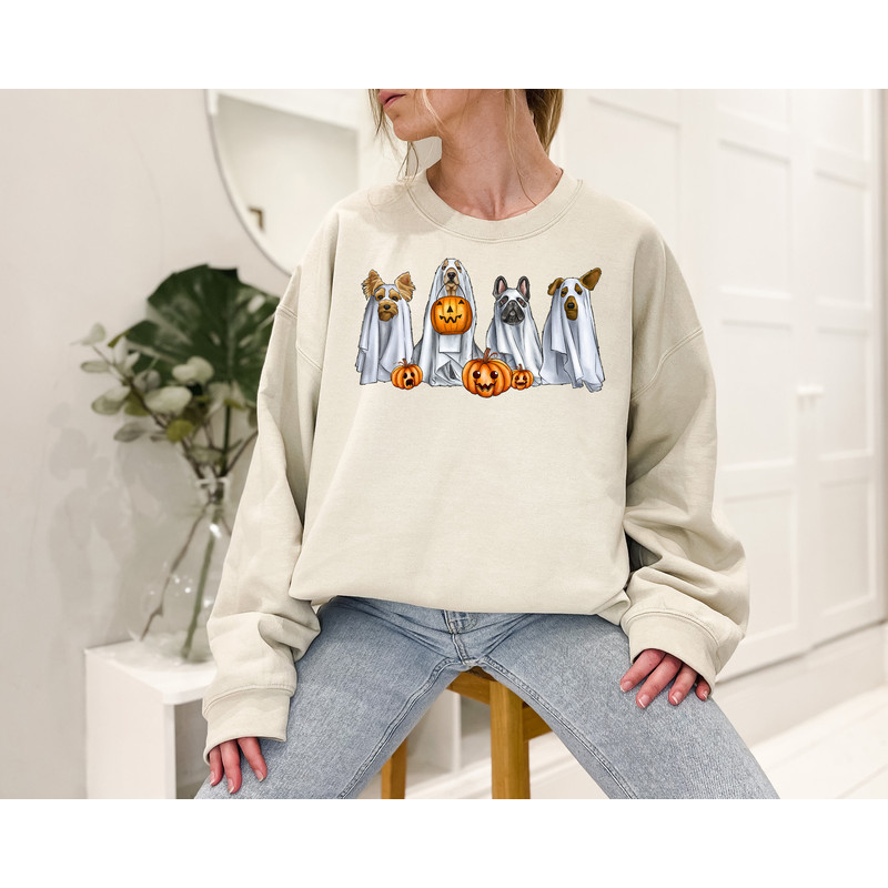 Halloween Sweatshirt,Halloween Sweater,Ghost Sweatshirt,Halloween Dog Sweatshirt,Ghost Dog Shirt,2022 Happy Halloween,Retro Spooky Season - 2.jpg
