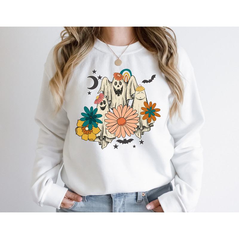 Retro Halloween t-shirt, Vintage Floral Ghost Halloween Shirt, Retro Fall Shirt, Vintage Ghost Shirt, Spooky Season tee,2022 Halloween Shirt - 2.jpg