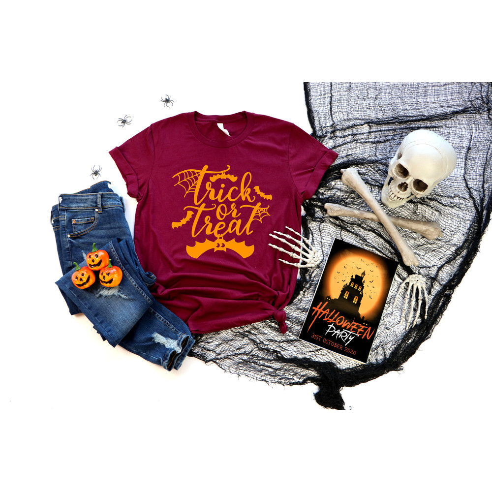 Trick or Treat, Trick or Treat Shirt, Funny Halloween T-Shirt, Toddler Halloween Shirt, Halloween Shirt Kids, Girls Halloween Shirt - 3.jpg