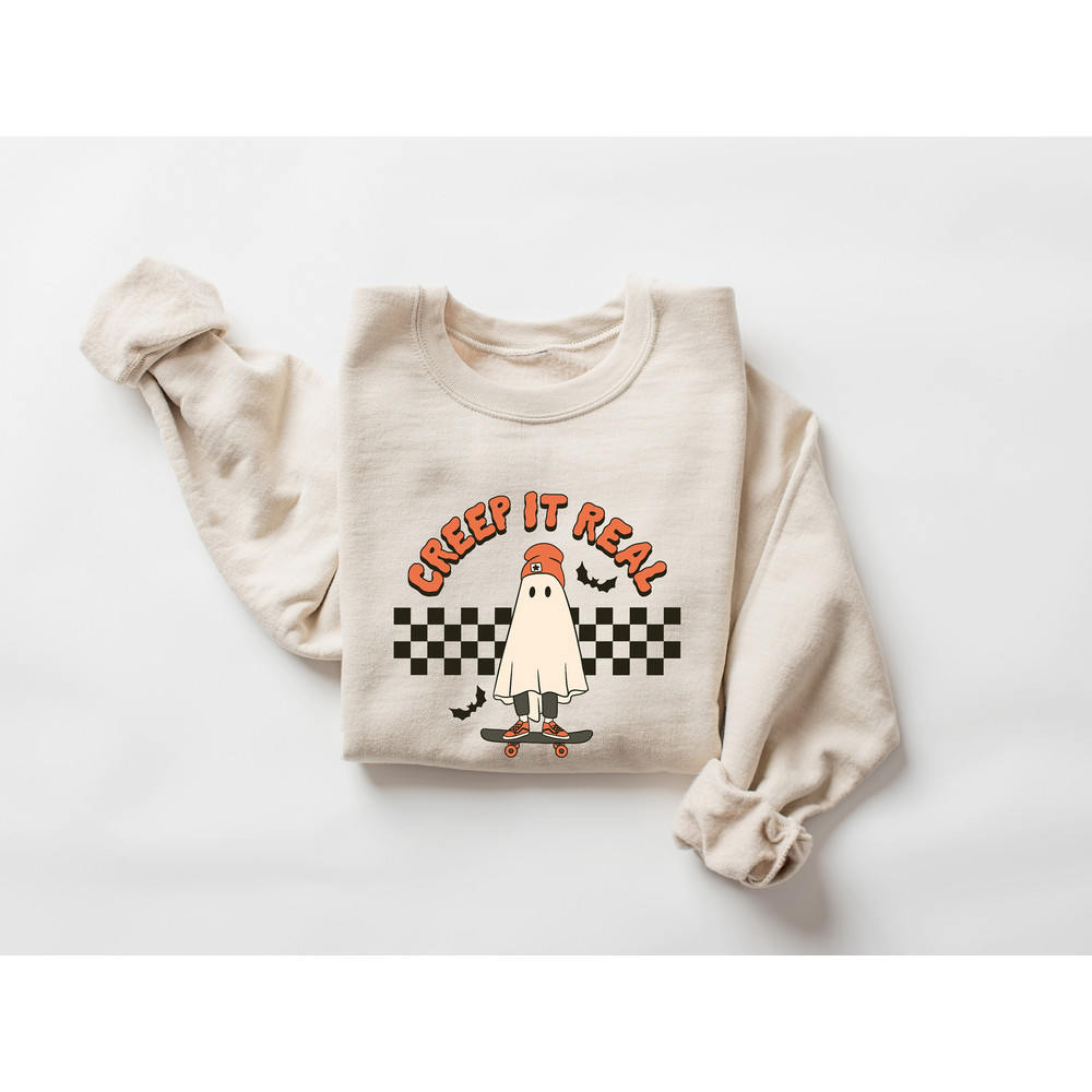 Creep It Real Sweatshirt, Retro Halloween Sweatshirt, Halloween Costume, Vintage Halloween Sweater, Women Halloween Shirt, Halloween Gift - 1.jpg