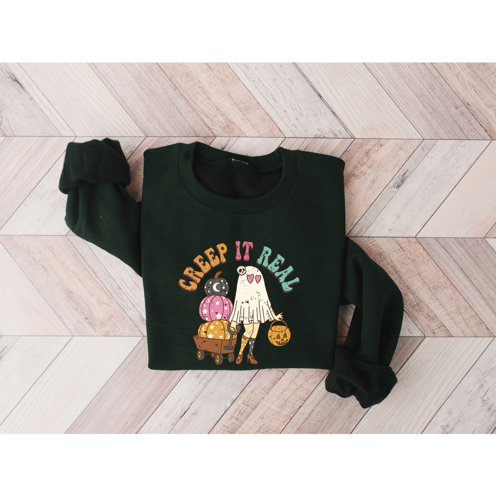 Creep It Real Sweatshirt, Retro Halloween Sweatshirt, Halloween Costume, Vintage Halloween Sweater, Women Halloween Shirt, Halloween Gift - 3.jpg