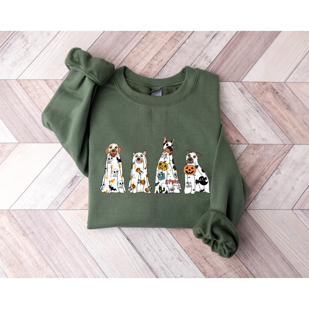 Halloween Dogs Sweat, Cute Halloween Sweatshirt, Hocus Pocus Sweat, Dog Halloween Shirt, Witches Brew, Ghost Dogs Vibes, Halloween Gift - 1.jpg