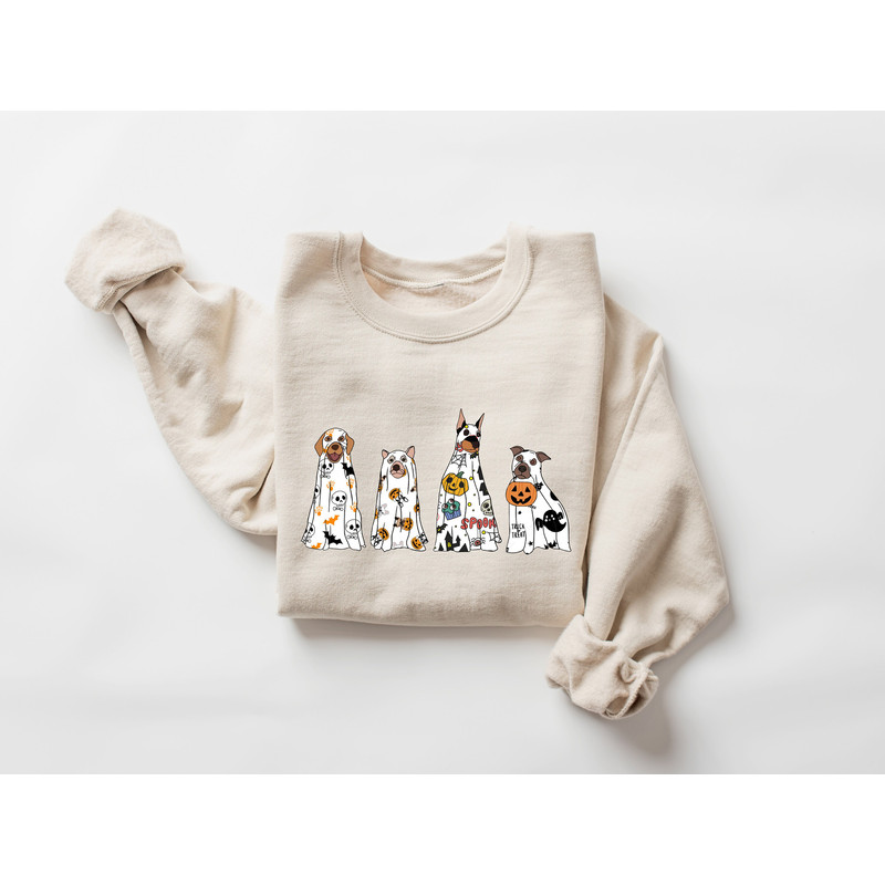 Halloween Dogs Sweat, Cute Halloween Sweatshirt, Hocus Pocus Sweat, Dog Halloween Shirt, Witches Brew, Ghost Dogs Vibes, Halloween Gift - 2.jpg
