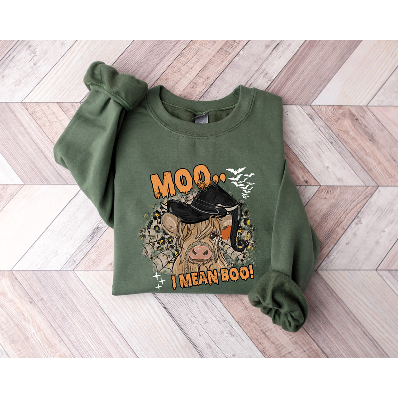 Moo I Mean Boo Sweatshirt, Halloween Boo Sweatshirt, Heifer Halloween Shirt, Funny Halloween Shirt, Halloween Sweatshirt, Halloween Gift - 2.jpg