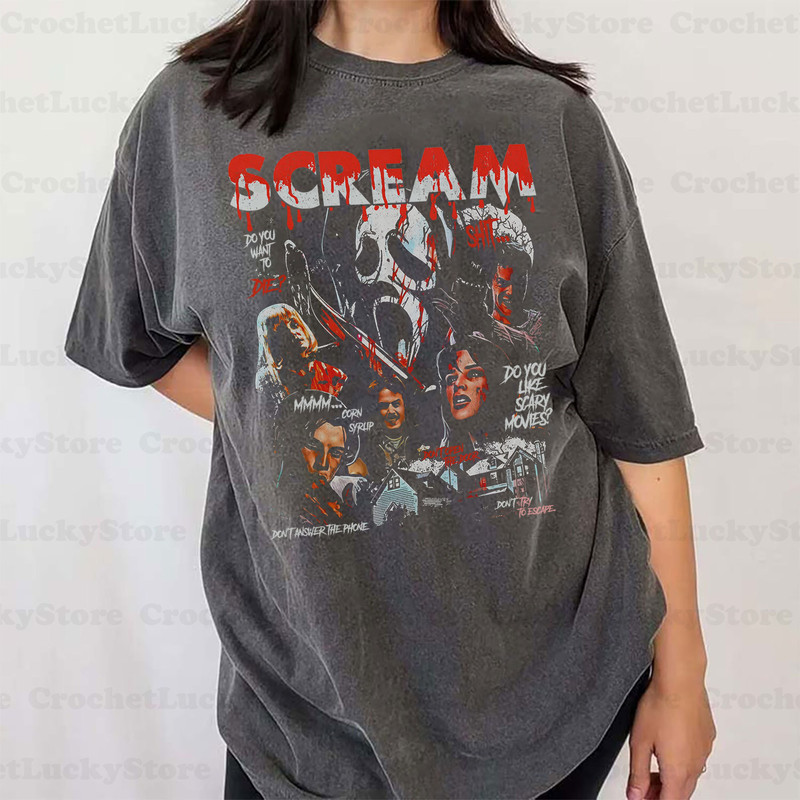 Scream Vintage Halloween T-Shirt, Ghostface Shirts, Horror Movie Tee, Halloween Shirt, Halloween Party Matching Shirt, Hoodie, Sweatshirt - 3.jpg