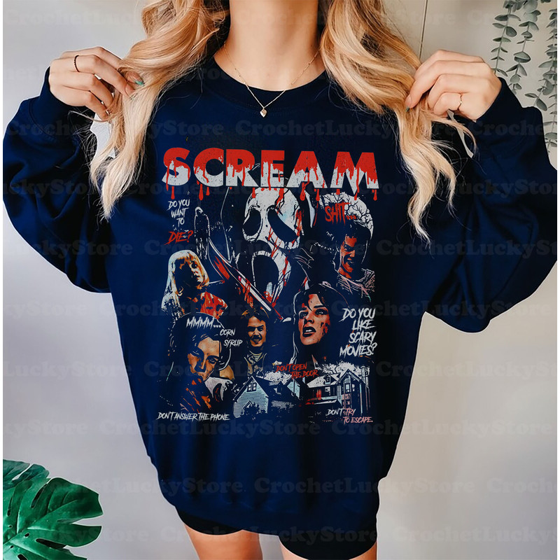 Scream Vintage Halloween T-Shirt, Ghostface Shirts, Horror Movie Tee, Halloween Shirt, Halloween Party Matching Shirt, Hoodie, Sweatshirt - 4.jpg