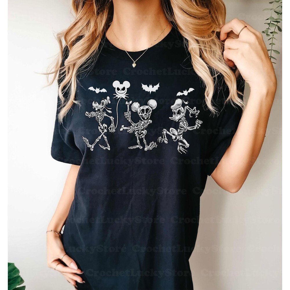 Spooky Mouse and Friends Shirt, Disney Skeleton Shirt, Disney Spooky Shirt, Disney Halloween Shirt, Skeleton Mickey Shirt, Holiday Shirt - 1.jpg