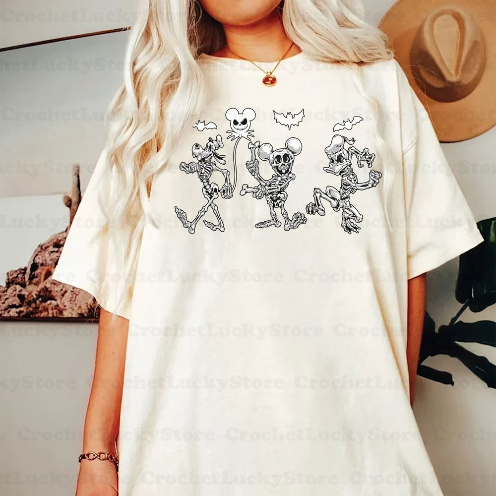 Spooky Mouse and Friends Shirt, Disney Skeleton Shirt, Disney Spooky Shirt, Disney Halloween Shirt, Skeleton Mickey Shirt, Holiday Shirt - 3.jpg