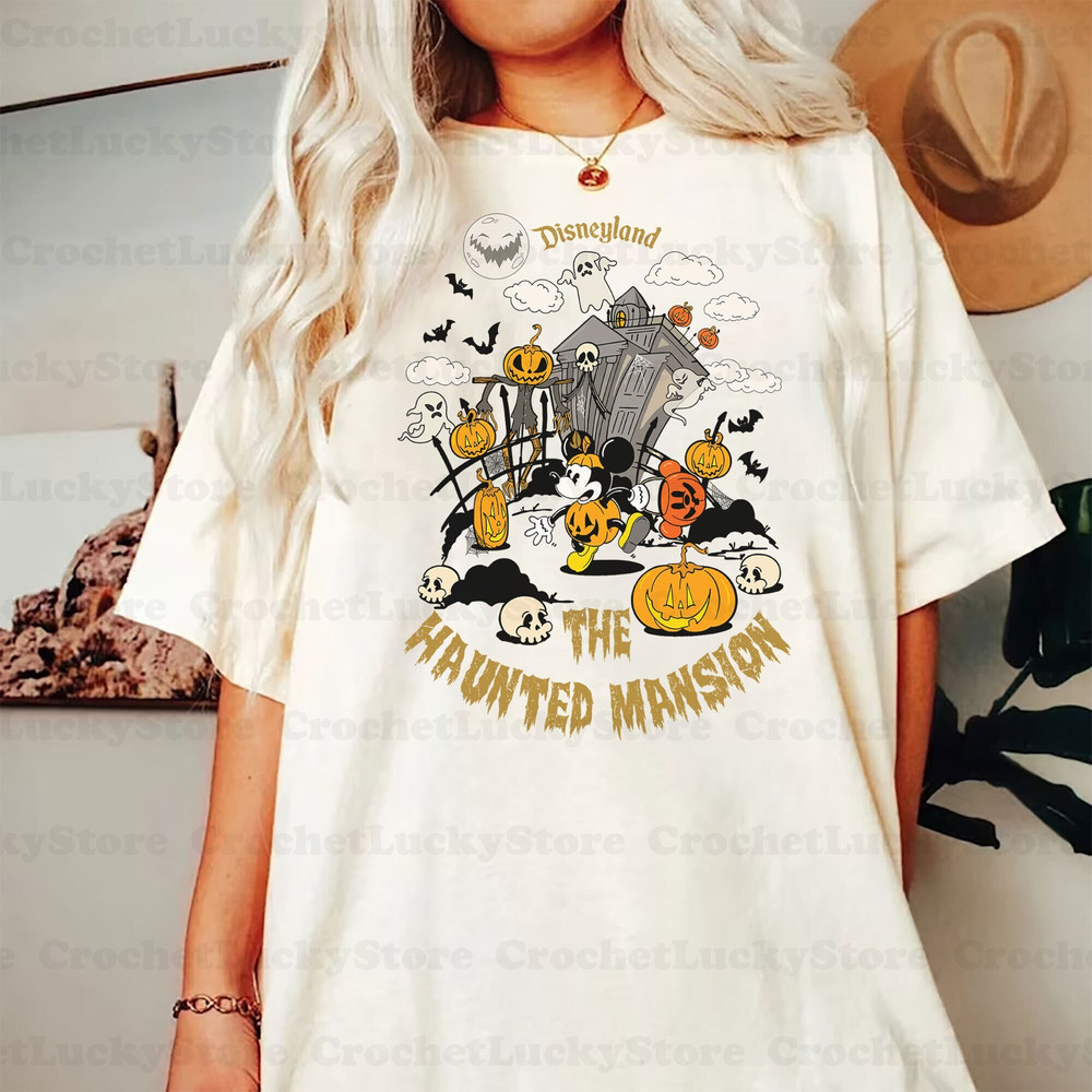 The Haunted Mansion Mickey Shirt, Halloween Party Matching, WDW Spooky Season, Trick or Treat, Disneyland Tee, Vintage Mickey Halloween Tee - 2.jpg