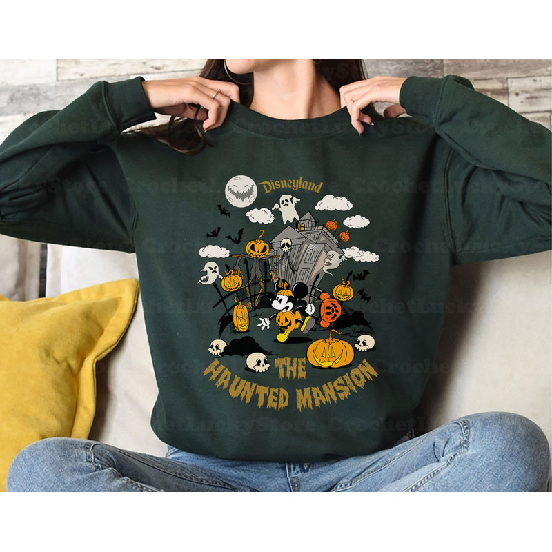 The Haunted Mansion Mickey Shirt, Halloween Party Matching, WDW Spooky Season, Trick or Treat, Disneyland Tee, Vintage Mickey Halloween Tee - 3.jpg