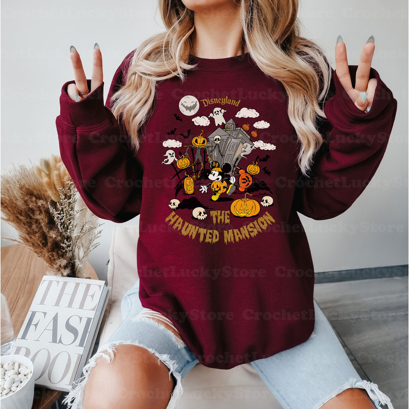 The Haunted Mansion Mickey Shirt, Halloween Party Matching, WDW Spooky Season, Trick or Treat, Disneyland Tee, Vintage Mickey Halloween Tee - 5.jpg