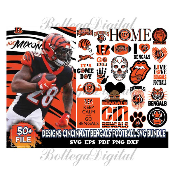 60 Designs Cincinnati Bengals Football Svg Bundle, Bengals L