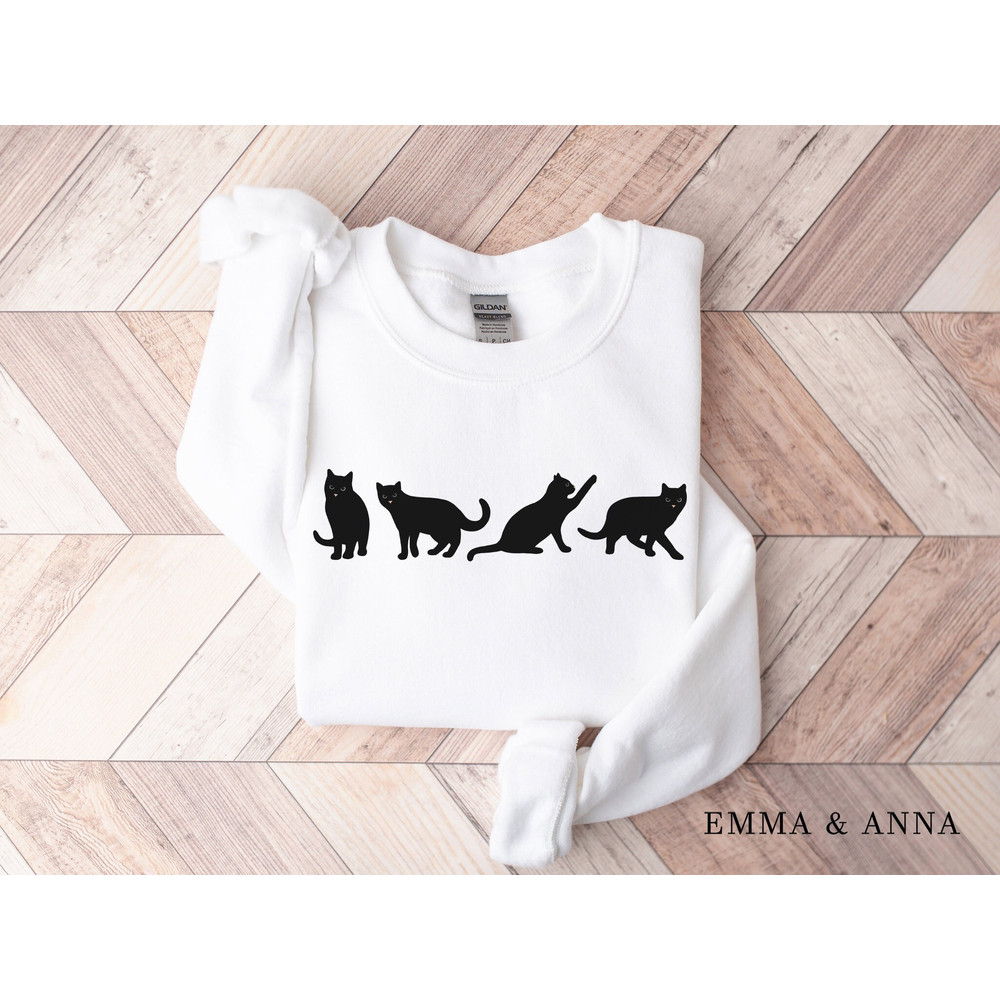 Cat Sweatshirt, Cat Sweater, Black Cat Sweatshirt, Cat Mom Crewneck Sweatshirt, Halloween Sweatshirt, Cat Lover Gift, Cat Lover Shirt - 1.jpg