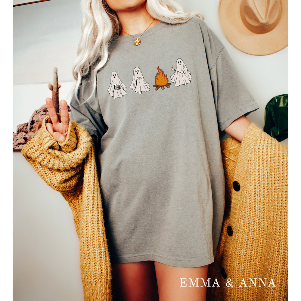 Comfort Colors Ghost Shirt, Halloween Shirt, Halloween T-Shirt, Camping Shirt, Fall Shirt, Pumpkin Shirt, Trick or Treat, Spooky Season - 1.jpg