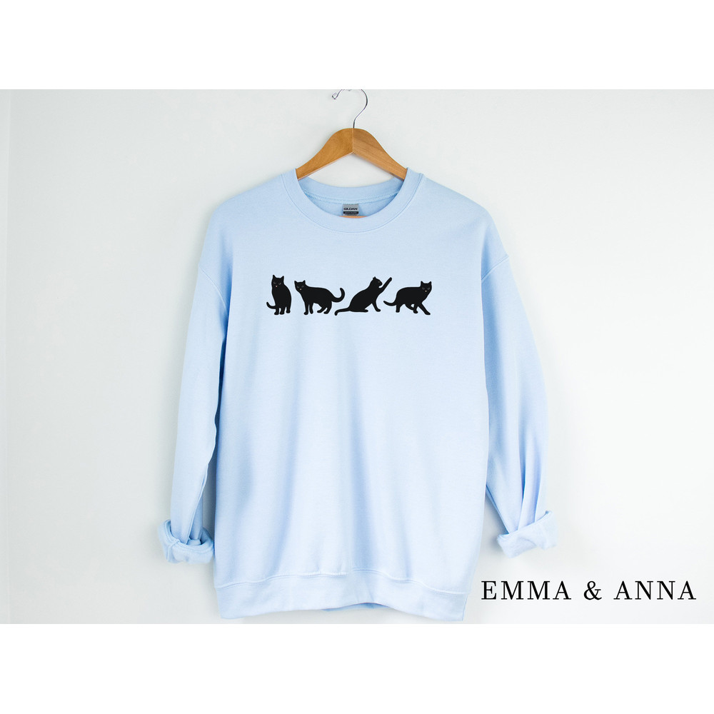 Cat Sweatshirt, Cat Sweater, Black Cat Sweatshirt, Cat Mom Crewneck Sweatshirt, Halloween Sweatshirt, Cat Lover Gift, Cat Lover Shirt - 4.jpg