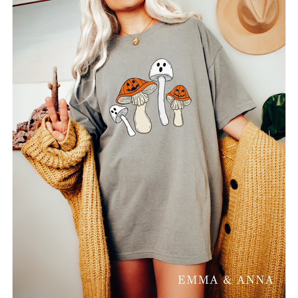 Comfort Colors Halloween Shirt, Fall Shirt, Ghost Shirt, Mushroom TShirt, Pumpkin Shirt, Spooky Season, Halloween Party, Funny Halloween - 1.jpg