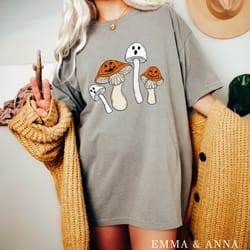 comfort colors halloween shirt, fall shirt, ghost shirt, mushroom tshirt, pumpkin shirt, spooky season, halloween party,
