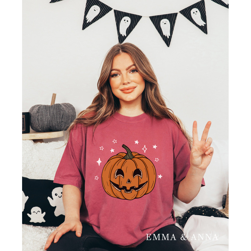 Comfort Colors Halloween Shirt, Pumpkin Shirt, Fall Shirts for Women, Jack-o-Lantern Shirt, Spooky Season Shirt, Halloween Oversized Tshirt - 4.jpg