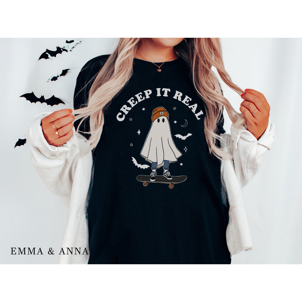 Creep It Real Shirt, Halloween Shirt, Fall Shirts, Ghost Shirt, Vintage Tee, Retro Halloween Shirt, Funny Halloween Shirt, Spooky Season - 3.jpg