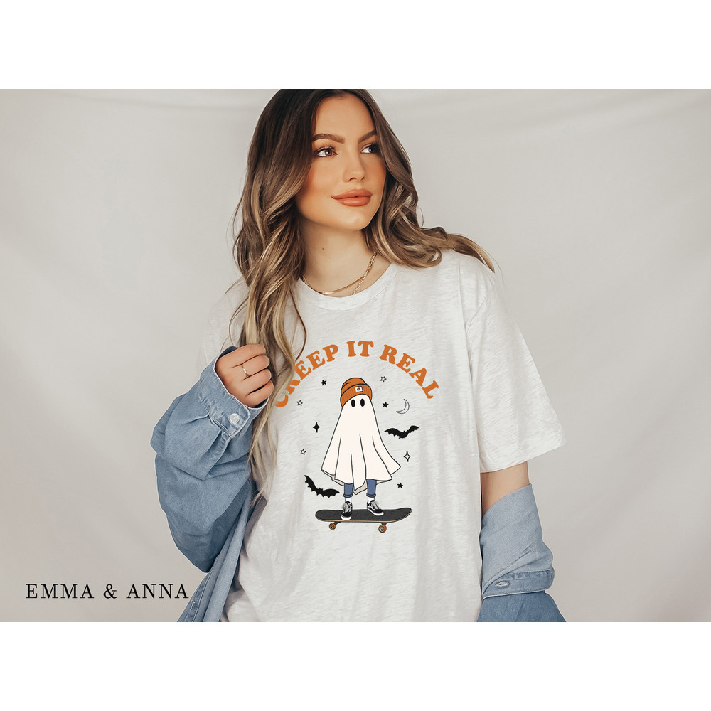 Creep It Real Shirt, Halloween Shirt, Fall Shirts, Ghost Shirt, Vintage Tee, Retro Halloween Shirt, Funny Halloween Shirt, Spooky Season - 4.jpg