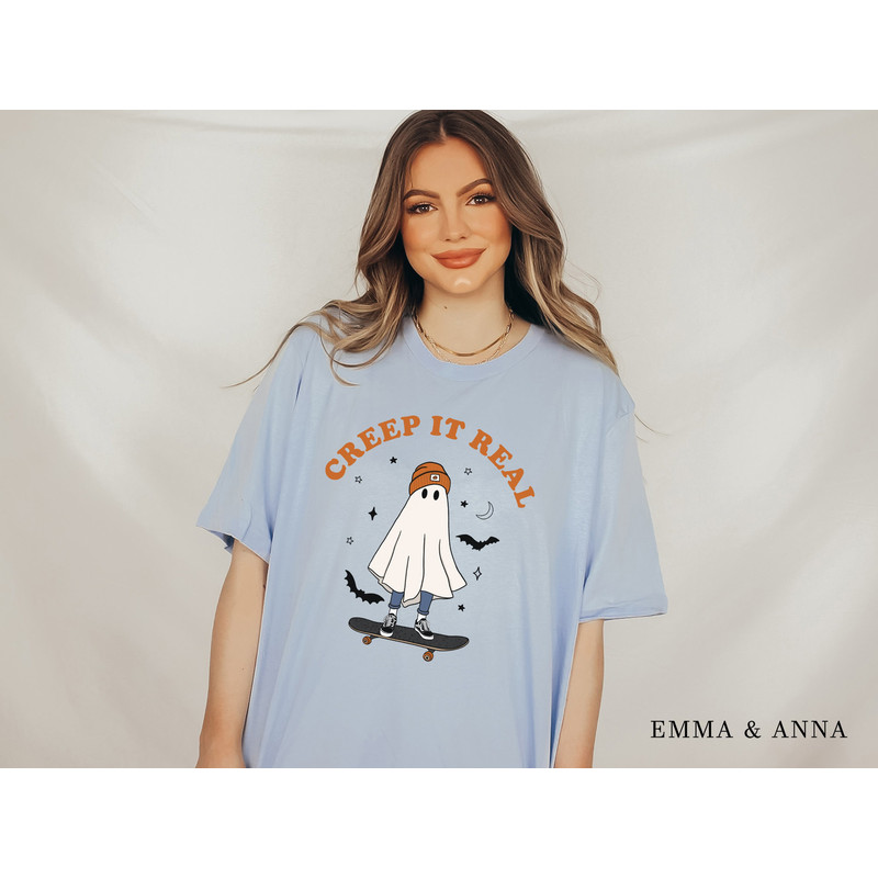 Creep It Real Shirt, Halloween Shirt, Fall Shirts, Ghost Shirt, Vintage Tee, Retro Halloween Shirt, Funny Halloween Shirt, Spooky Season - 5.jpg