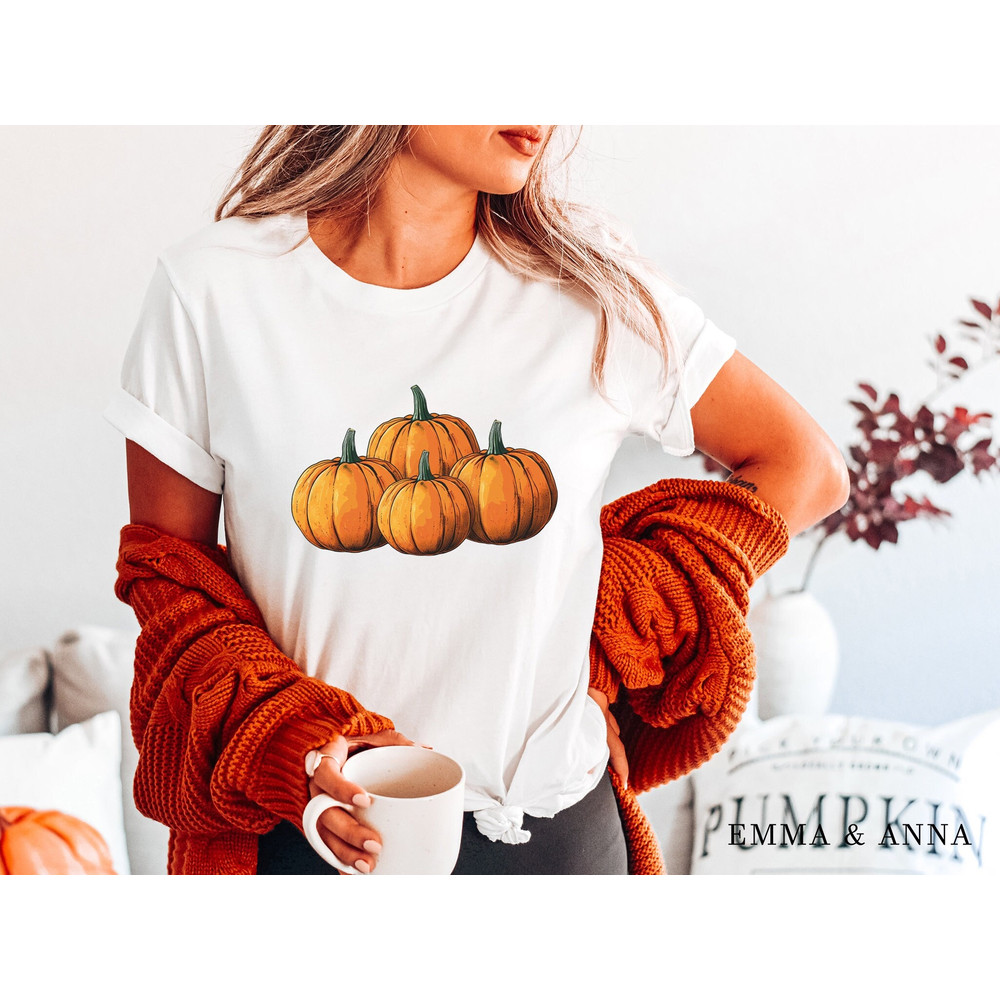 Fall Shirts for Women, Cute Pumpkin Shirt, Thanksgiving Shirt, Fall T-shirt, Pumpkin Spice, Pumpkin Patch, Halloween Tee, Autumn Shirt - 1.jpg