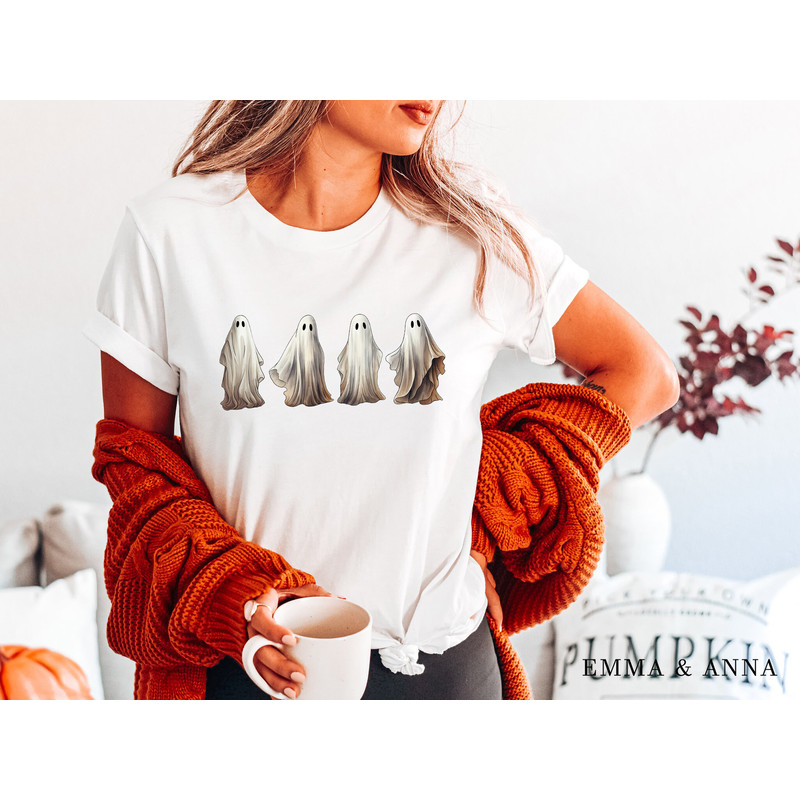 Ghost Shirt, Halloween Shirt, Halloween T-Shirt, Halloween Party, Fall Shirts for Women, Cute Ghost, Halloween Gift, Spooky Season - 4.jpg