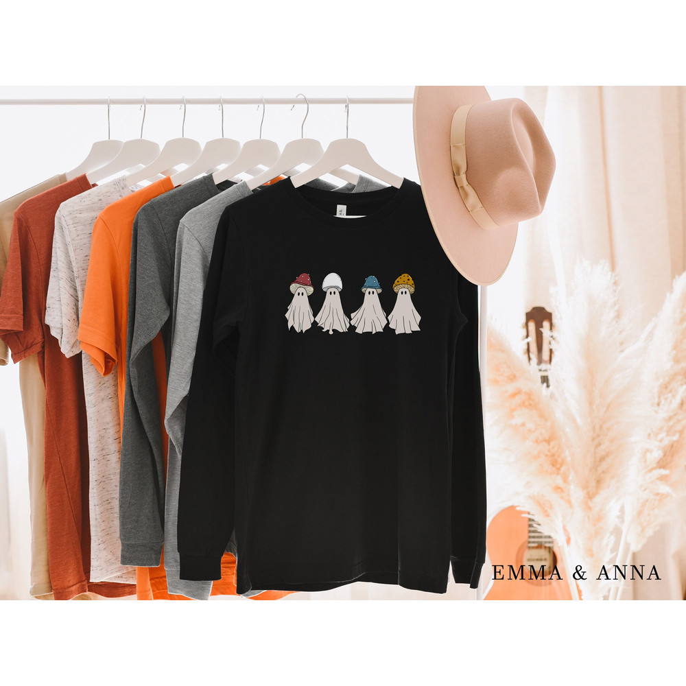 Ghost Shirt, Halloween Shirt, Halloween T-Shirt, Mushroom Shirt, Cottagecore, Halloween Party, Fall Shirts, Pumpkin Shirt, Spooky Season - 1.jpg