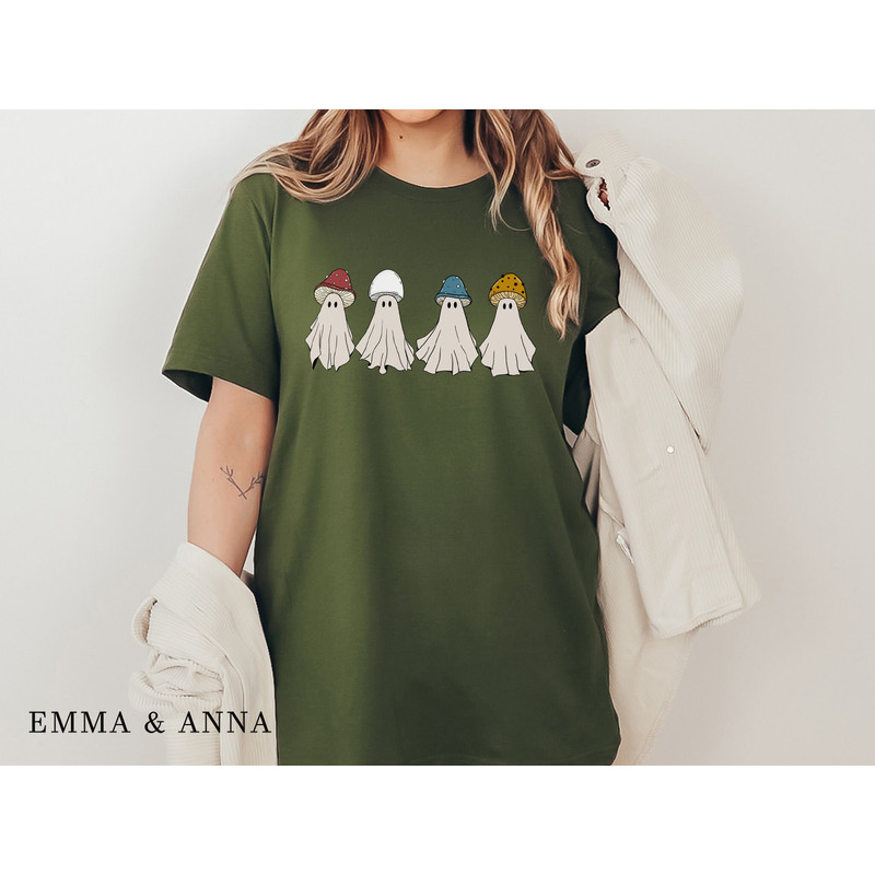 Ghost Shirt, Halloween Shirt, Halloween T-Shirt, Mushroom Shirt, Cottagecore, Halloween Party, Fall Shirts, Pumpkin Shirt, Spooky Season - 2.jpg