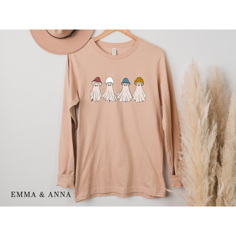 Ghost Shirt, Halloween Shirt, Halloween T-Shirt, Mushroom Shirt, Cottagecore, Halloween Party, Fall Shirts, Pumpkin Shirt, Spooky Season - 5.jpg