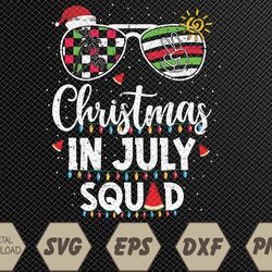 Christmas In July Squad Funny Summer Xmas Svg, Eps, Png, Dxf, Digital Download