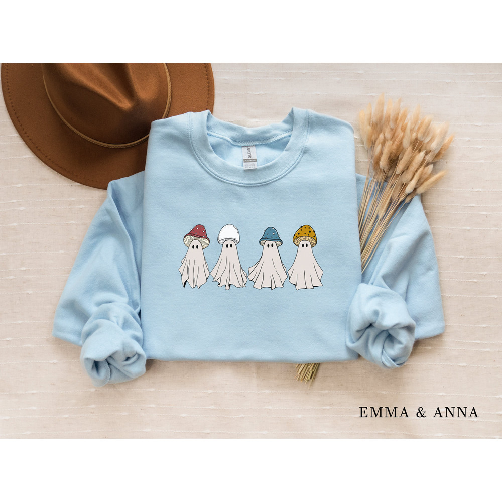 Ghost Sweatshirt, Halloween Sweatshirt, Halloween Sweater, Magic Mushroom Shirt, Spooky Season, Ghost Shirt, Halloween Shirt, Fall Shirt - 6.jpg