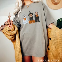 halloween dog shirt, comfort colors halloween t-shirt, fall shirt, ghost dog, dog mom shirt, dog lover gift, funny hallo