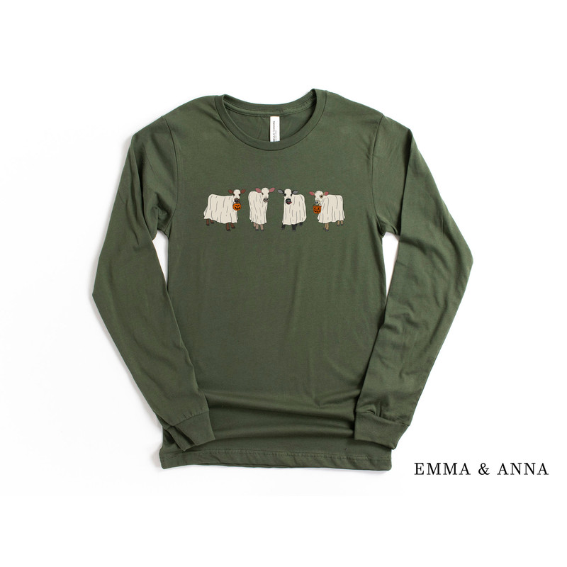 Halloween Shirt, Ghost Cows Shirt, Ghost Shirt, Cow Lover Gift, Halloween Animals, Cute Cow, Fall Shirt for Women, Halloween Graphic Shirt - 2.jpg