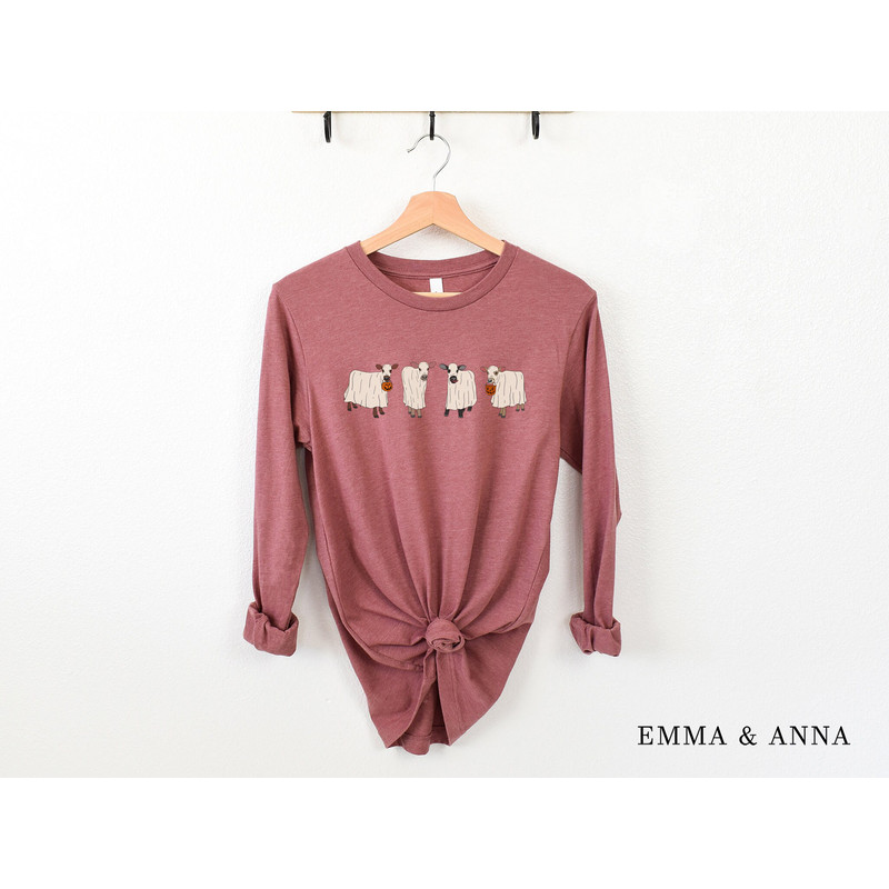 Halloween Shirt, Ghost Cows Shirt, Ghost Shirt, Cow Lover Gift, Halloween Animals, Cute Cow, Fall Shirt for Women, Halloween Graphic Shirt - 3.jpg