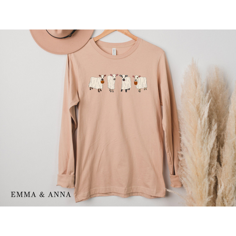 Halloween Shirt, Ghost Cows Shirt, Ghost Shirt, Cow Lover Gift, Halloween Animals, Cute Cow, Fall Shirt for Women, Halloween Graphic Shirt - 4.jpg