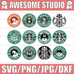 Coffee Cup Bundle SVG , Coffe cup svg , StarFucks Svg halloween svg , bucks halloween , halloween svg, witch svg, witch
