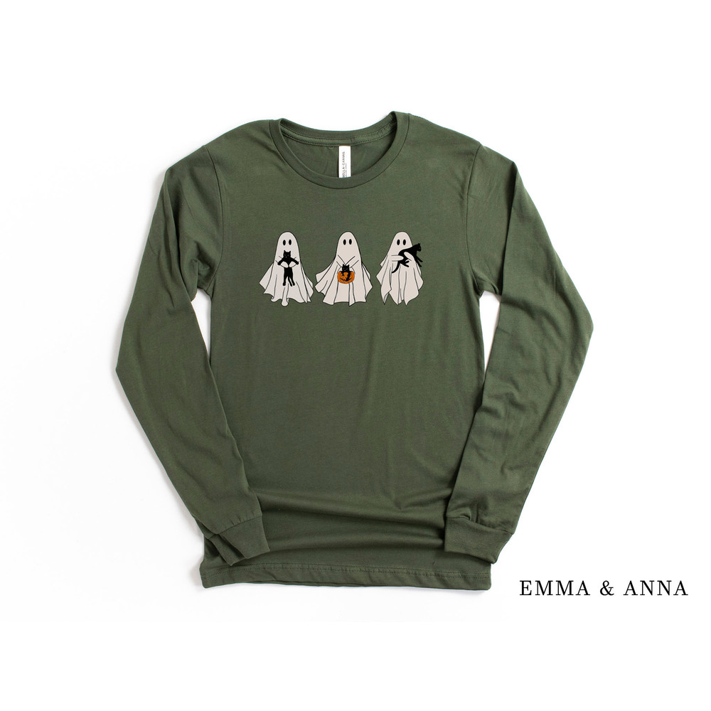 Halloween Shirt, Ghost Shirt, Halloween Tshirt, Black Cat Shirt, Cat Lover Gift, Funny Halloween, Halloween Party, Fall Shirt, Pumpkin Shirt - 1.jpg