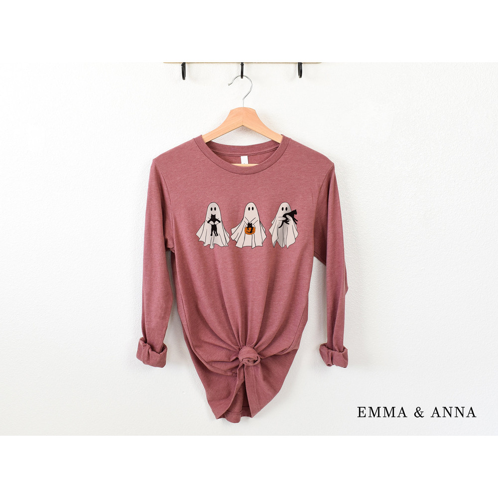 Halloween Shirt, Ghost Shirt, Halloween Tshirt, Black Cat Shirt, Cat Lover Gift, Funny Halloween, Halloween Party, Fall Shirt, Pumpkin Shirt - 3.jpg