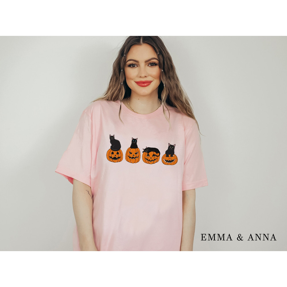 Halloween Shirt, Halloween T-Shirt, Black Cat Shirt, Halloween Cat, Ghost Shirt, Pumpkin Shirt, Spooky Season, Cat Lover Gift, Fall Shirts - 5.jpg