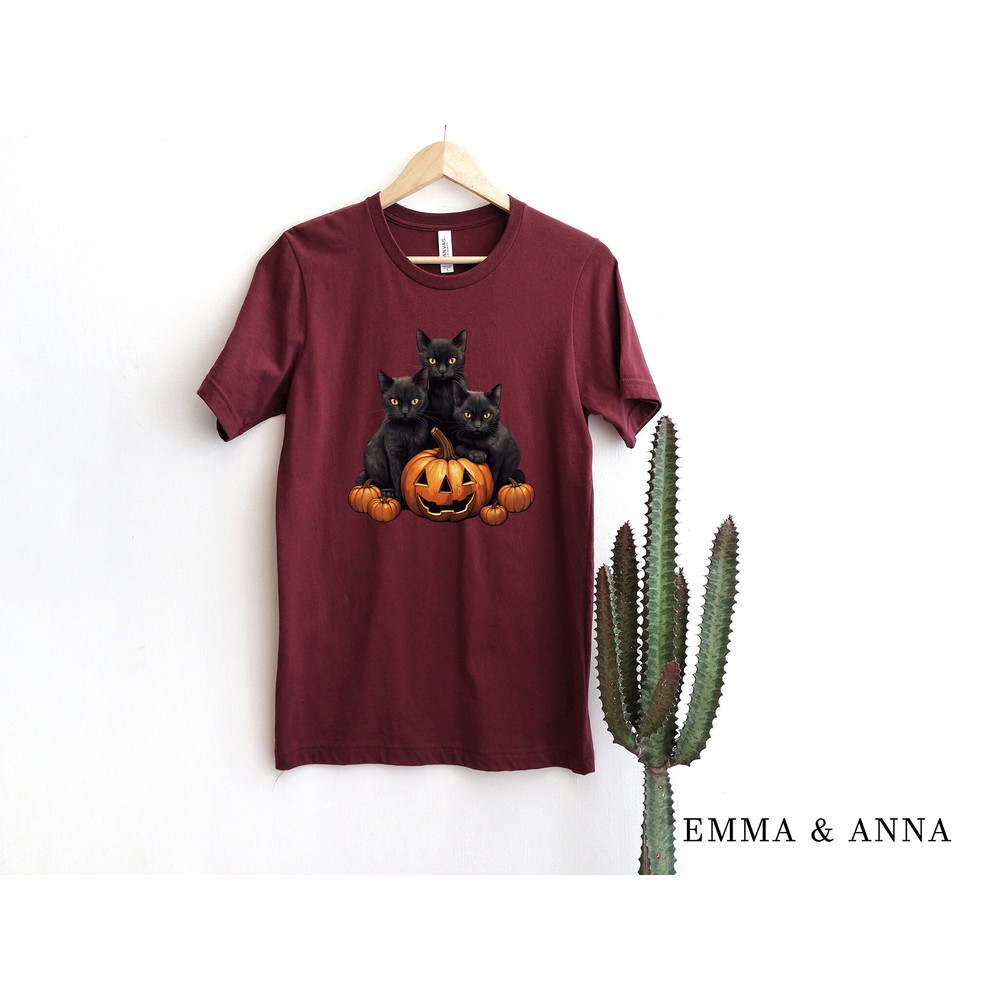 Halloween Shirt, Halloween T-Shirt, Black Cat Shirt, Halloween Cat, Ghost Shirt, Pumpkin Shirt, Spooky Season, Cat Lover Gift, Fall Shirts - 5.jpg