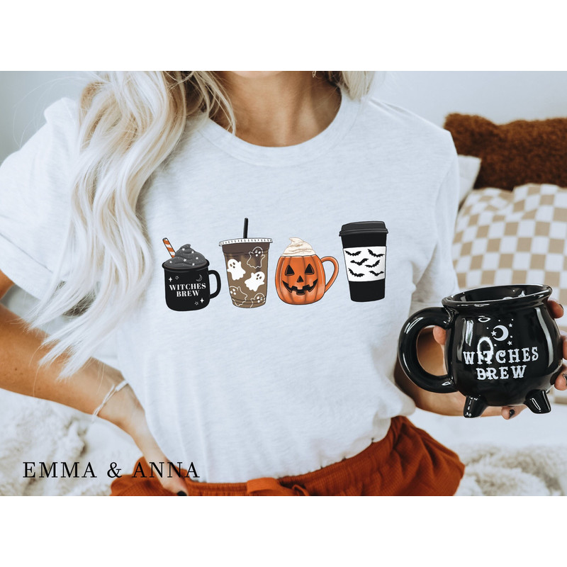 Halloween Shirt, Halloween T-Shirt, Fall Coffee Shirt, Fall Shirts, Halloween Coffee Shirt, Pumpkin Spice Shirt, Jack-o-Lantern Shirt - 1.jpg