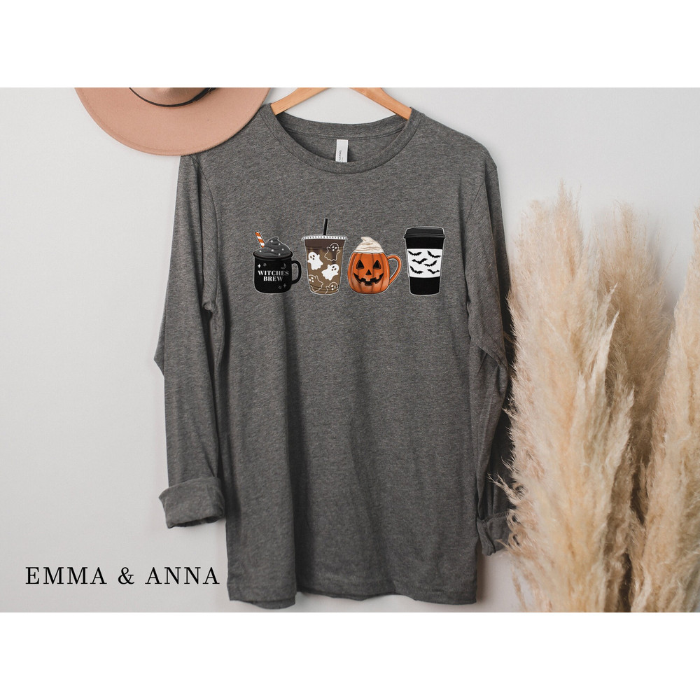 Halloween Shirt, Halloween T-Shirt, Fall Coffee Shirt, Fall Shirts, Halloween Coffee Shirt, Pumpkin Spice Shirt, Jack-o-Lantern Shirt - 2.jpg