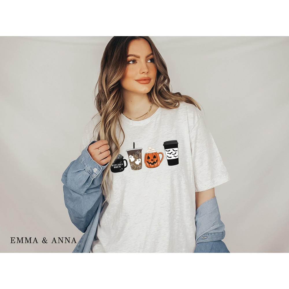 Halloween Shirt, Halloween T-Shirt, Fall Coffee Shirt, Fall Shirts, Halloween Coffee Shirt, Pumpkin Spice Shirt, Jack-o-Lantern Shirt - 5.jpg