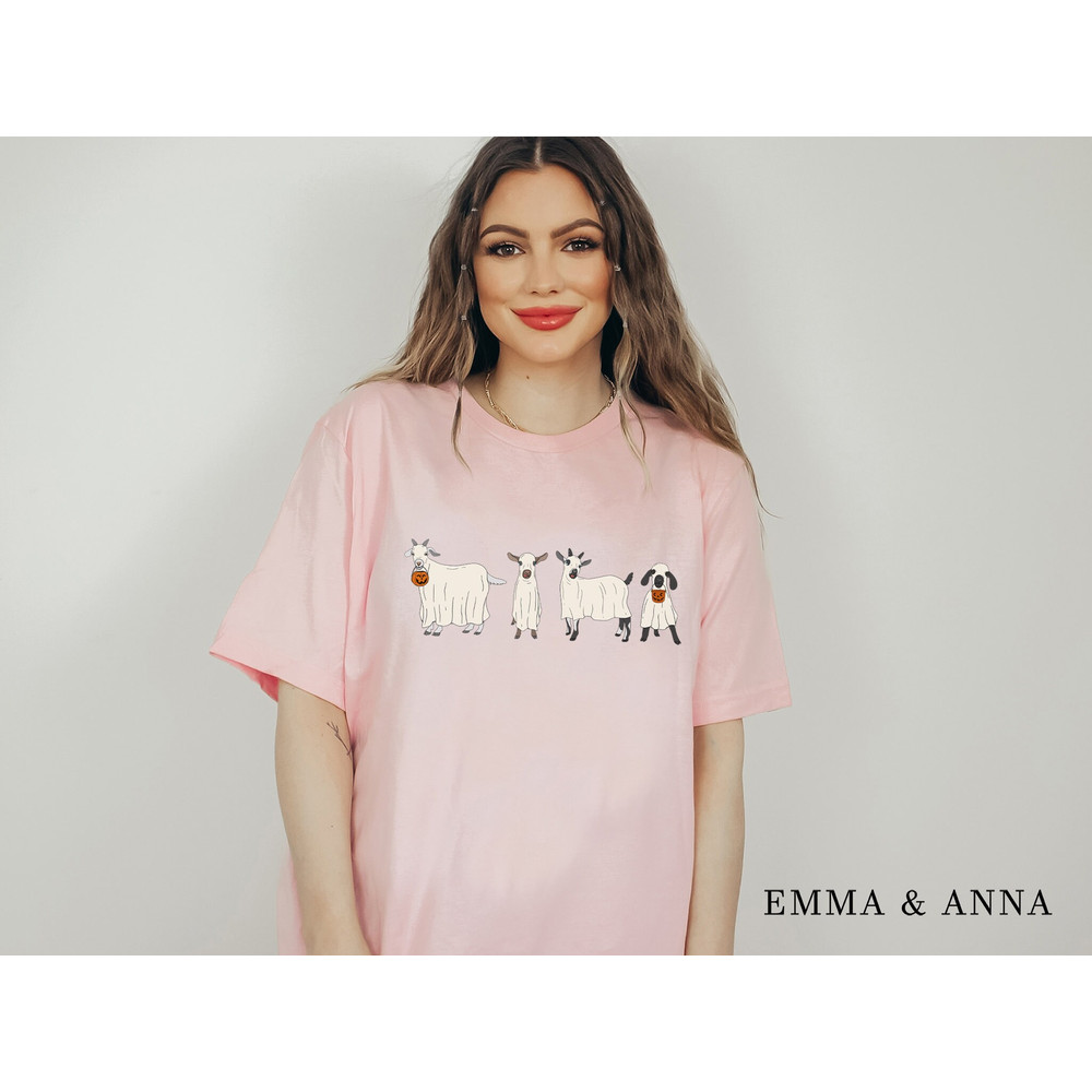 Halloween Shirt, Halloween T-Shirt, Ghost Goat Shirt, Ghost Shirt, Goat Lover Gift, Funny Halloween Animals, Fall Shirt, Halloween Graphic - 3.jpg