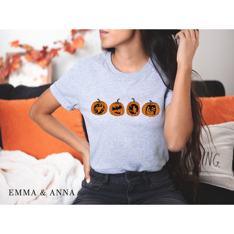 Halloween Shirt, Pumpkin Shirt, Jack-o-Lantern Shirt, Halloween Graphic Tees, Spooky Season Shirt, Halloween T-Shirt, Fall Shirts for Women - 2.jpg