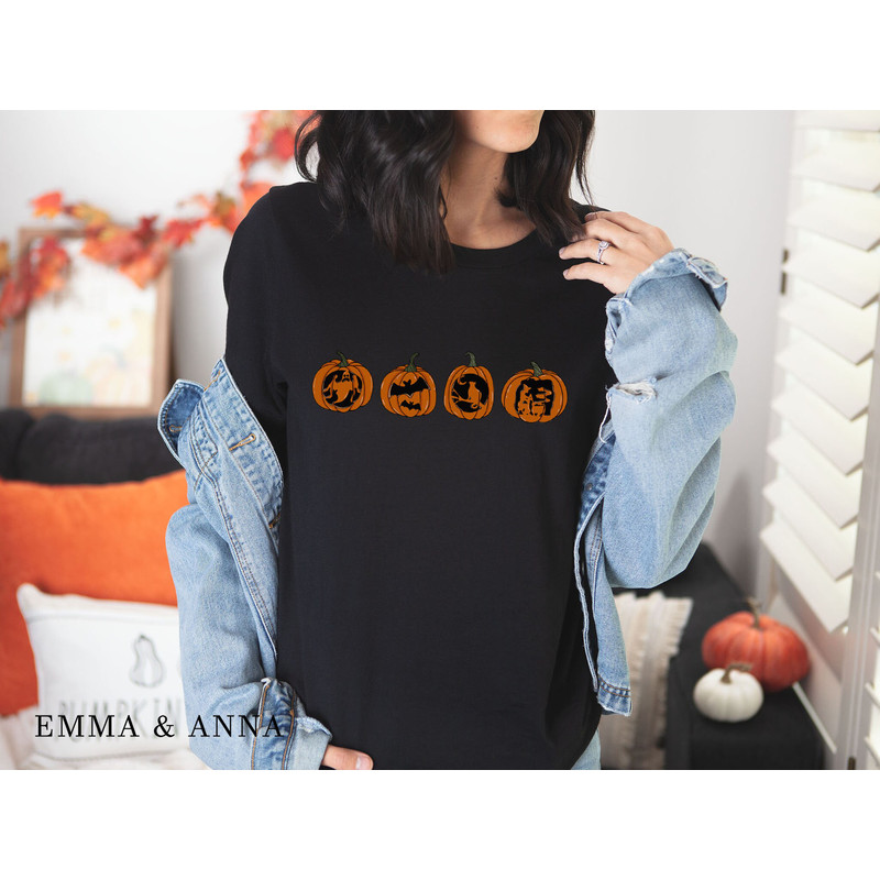 Halloween Shirt, Pumpkin Shirt, Jack-o-Lantern Shirt, Halloween Graphic Tees, Spooky Season Shirt, Halloween T-Shirt, Fall Shirts for Women - 7.jpg